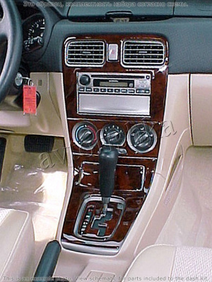 Декоративные накладки салона Subaru Forester 2007-2008 полный набор, Автоматическая коробка передач, ручной AC