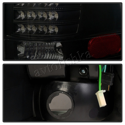 Lincoln Navigator (03-06) фонари задние светодиодные черно-хромированные, комплект 2 шт.